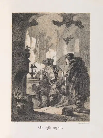 The white serpent - H. Ritter by Mary Botham Howitt, 1854 — digital art print download