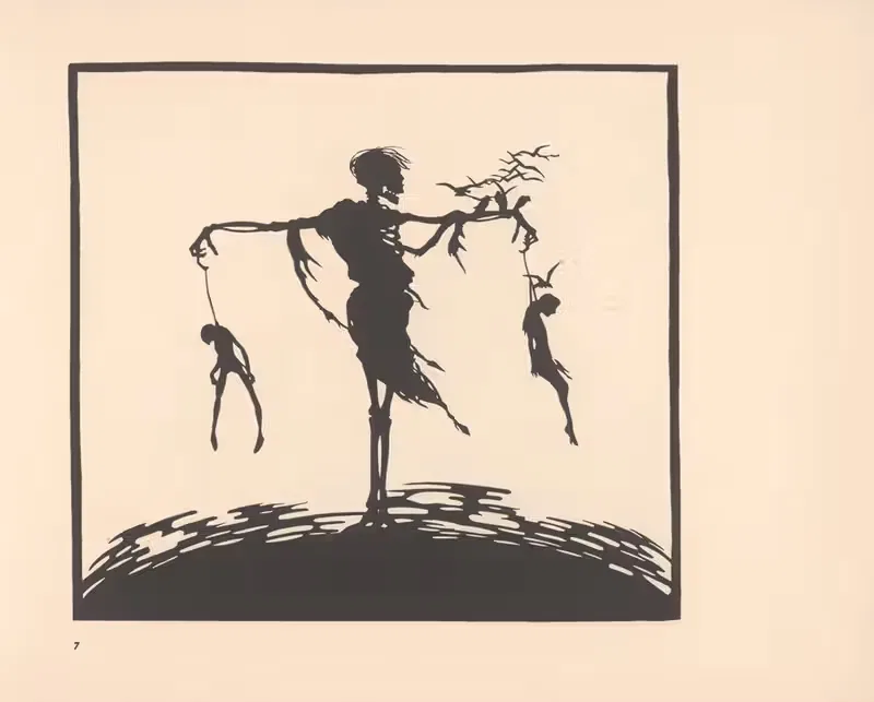 Der Tod am Galgen by Walter Draesner, 1922 — digital art print download