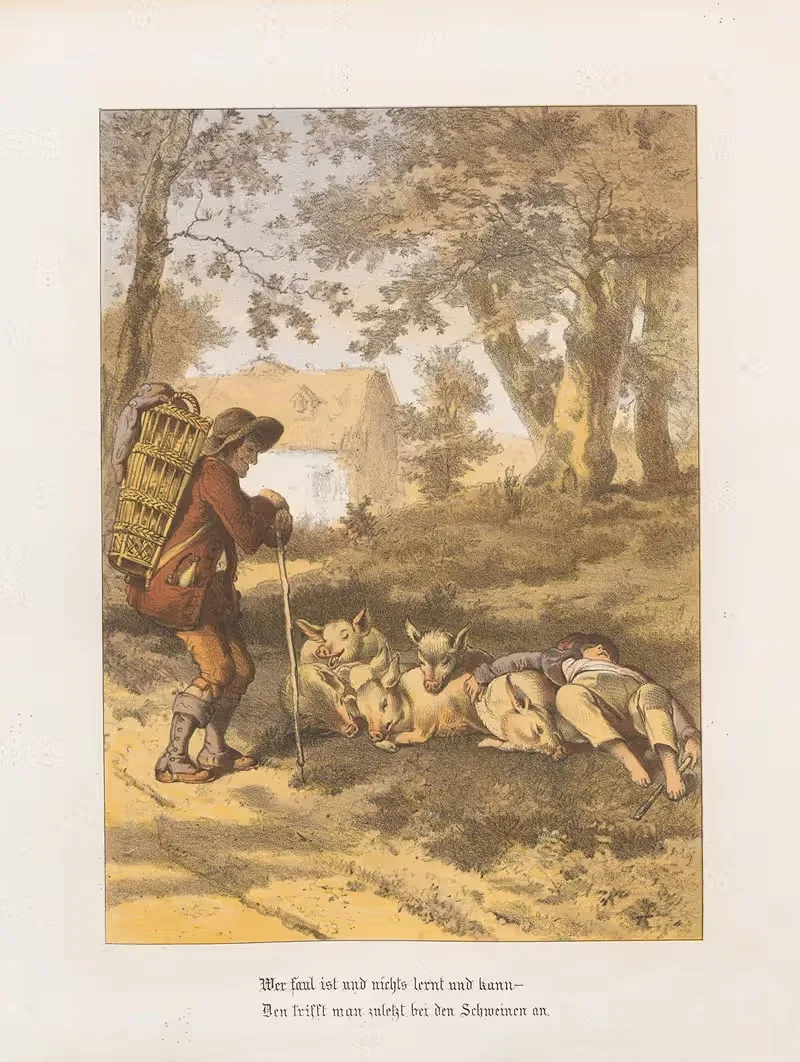 Der Faule - Trautschold by Nikolaus Hocker, 1856-1858 — digital art print download