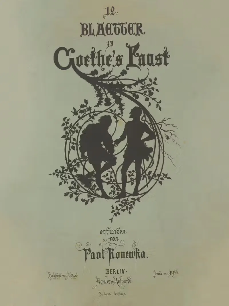 12 Blaetter zu Goethe's Faust Pl.01 by Paul Konewka, 1866 — digital art print download