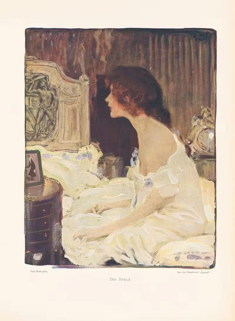 Die Braut by Paul Rieth, 1906 — digital art print download