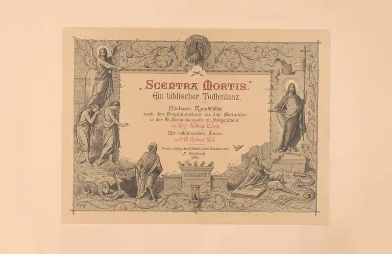 Sceptra mortis - Title page by Tobias Weiss, 1891 — digital art print download