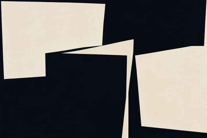 Black and Ivory Interlocking Forms