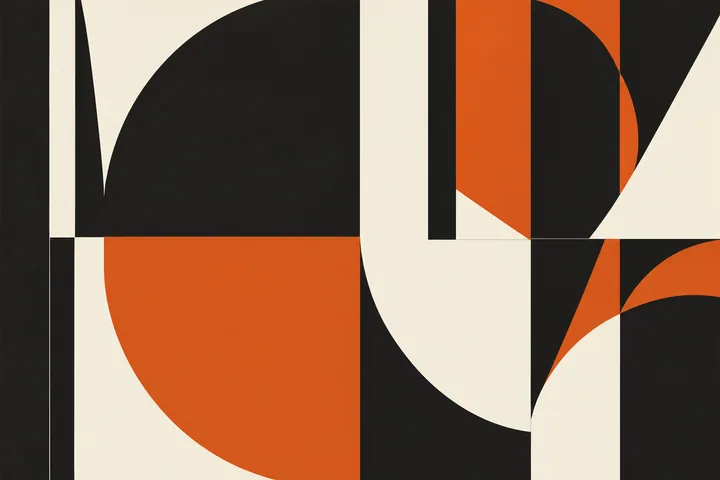 Black and Orange Geometric Grid