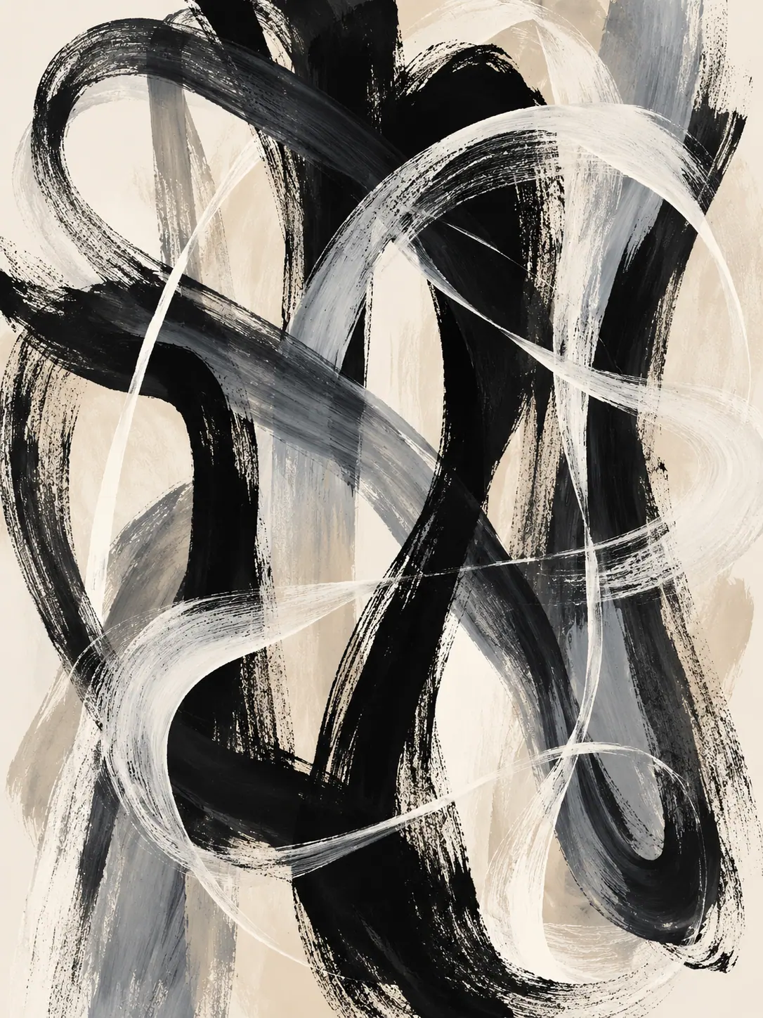 Black and White Brush Currents