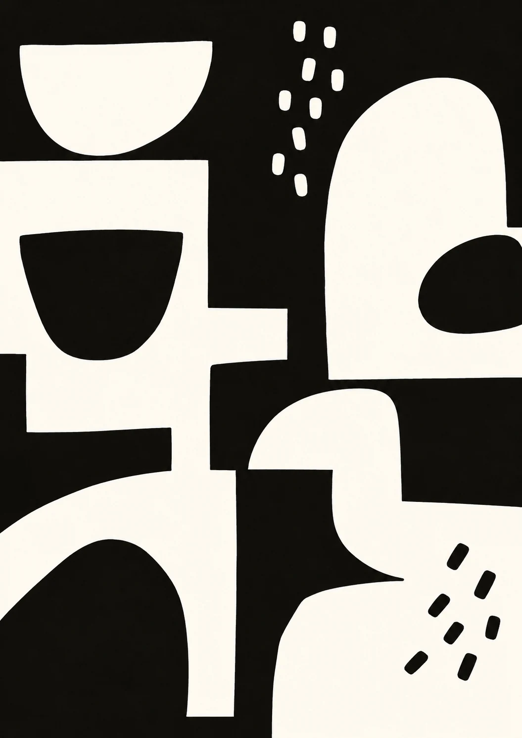 Black Shapes, White Space