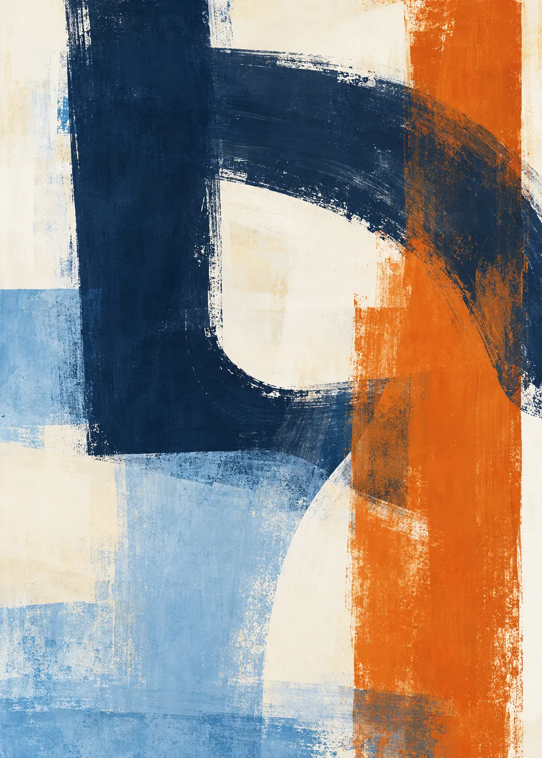 Blue and Rust Abstract Fields