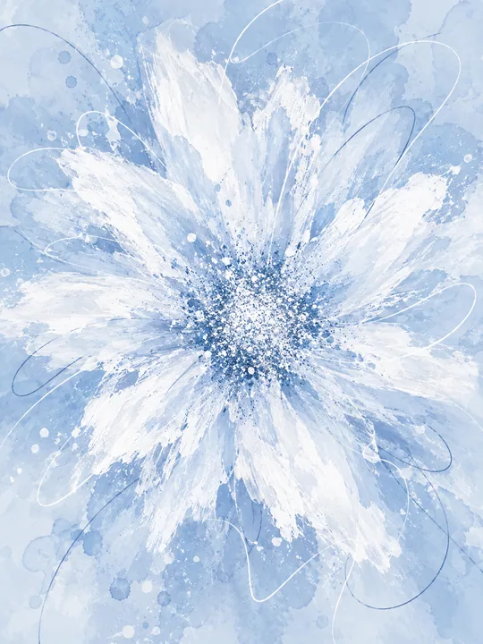 Blue Floral Burst