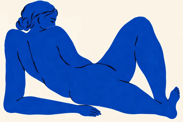Blue Reclining Figure