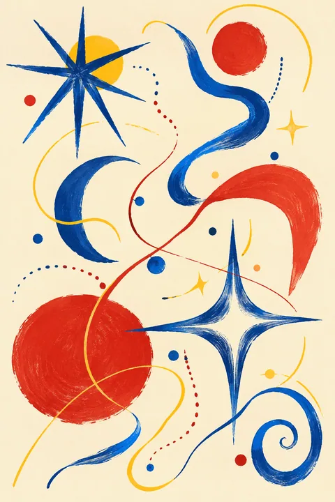 Celestial Orbits in Blue and Red