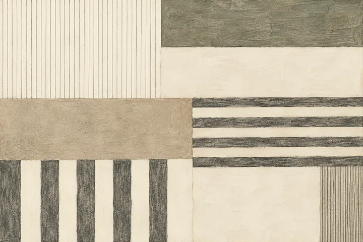 Charcoal Stripes in Linen