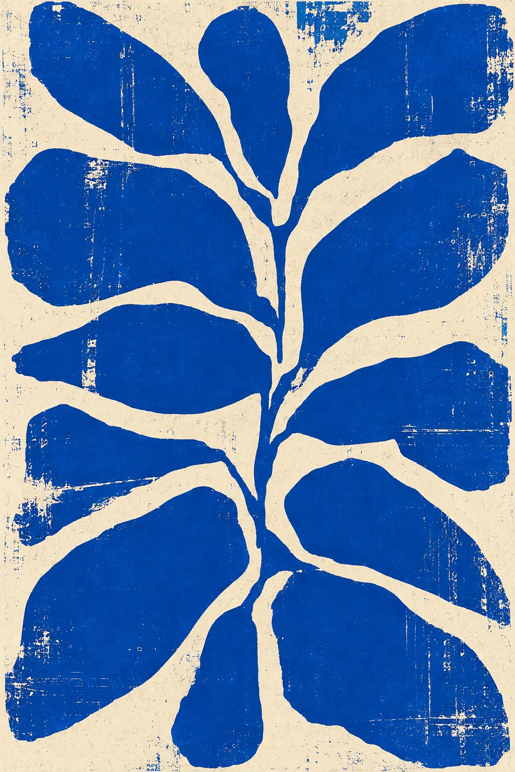 Cobalt Leaf Branch