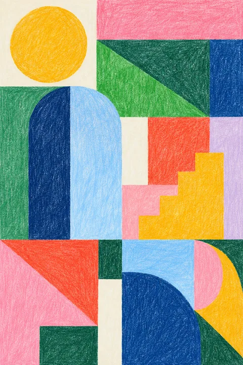 Colourful Shapes in a Grid