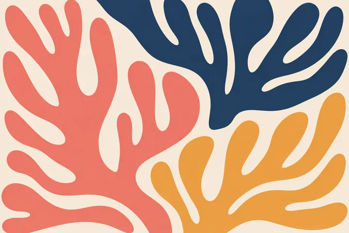 Coral Forms in Pink and Blue