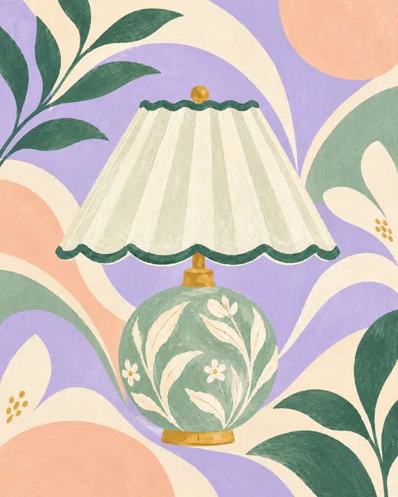 Decorative Green Table Lamp