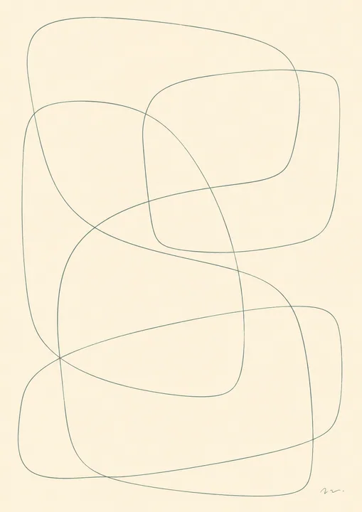 Delicate Blue Looping Lines
