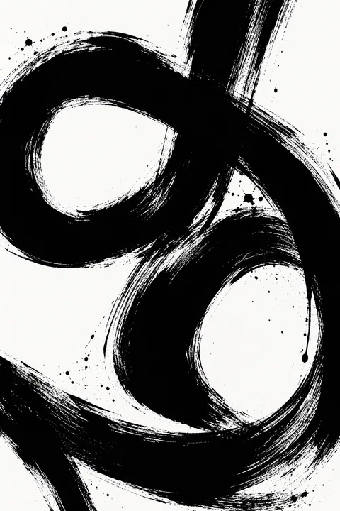 Expressive Black Brush Loop