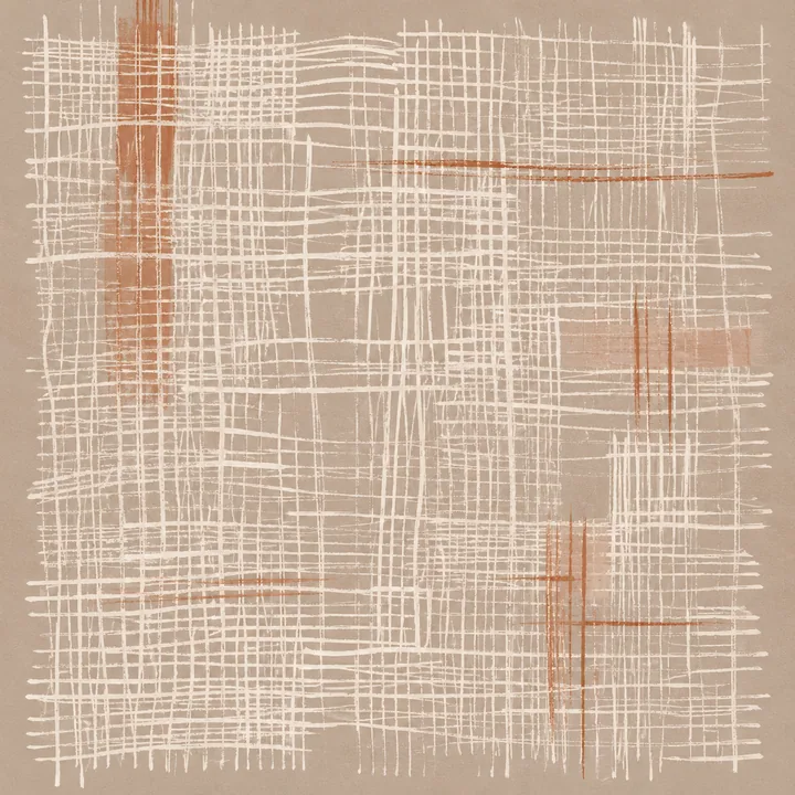 Ivory Crosshatch on Sand
