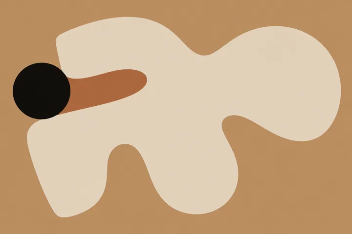 Ivory Shape on Ochre
