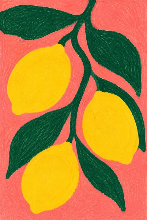 Lemons on a Coral Branch