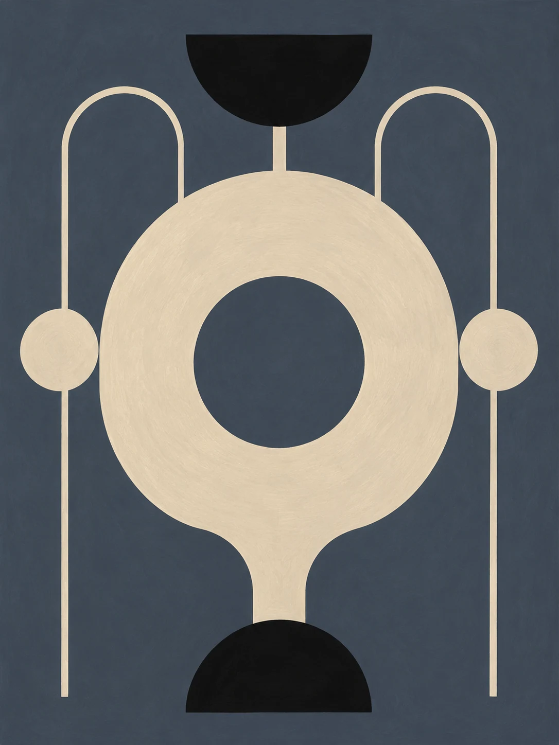 Midnight Blue Circular Geometry