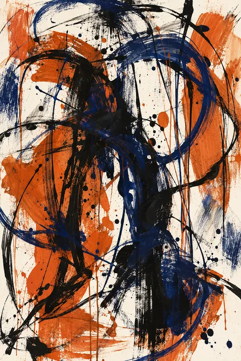 Navy and Rust Gesture