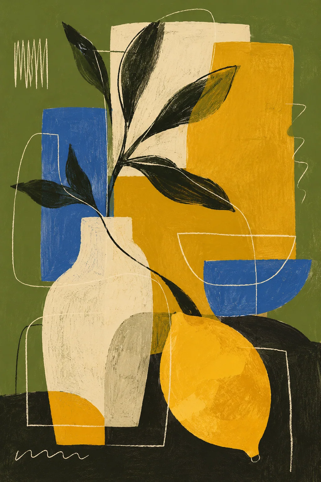 Olive Tabletop with Citrus