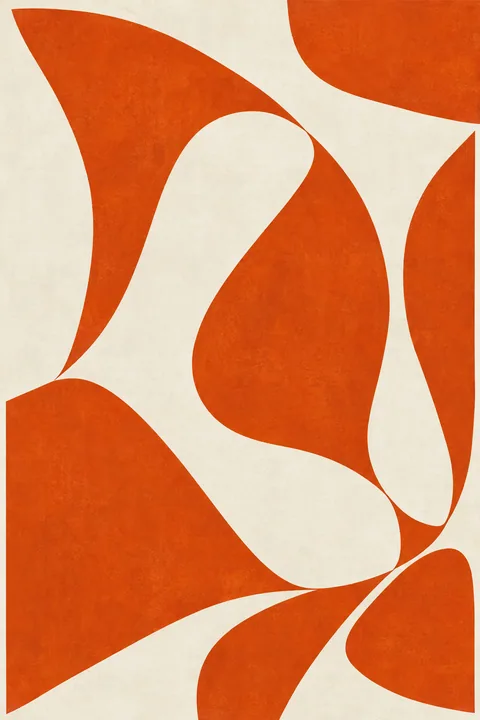 Orange Interlocking Curves