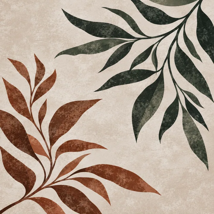 Palm Leaves in Soft Earth