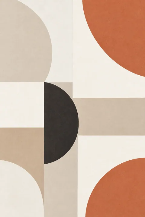 Rust and Charcoal Geometric Fields