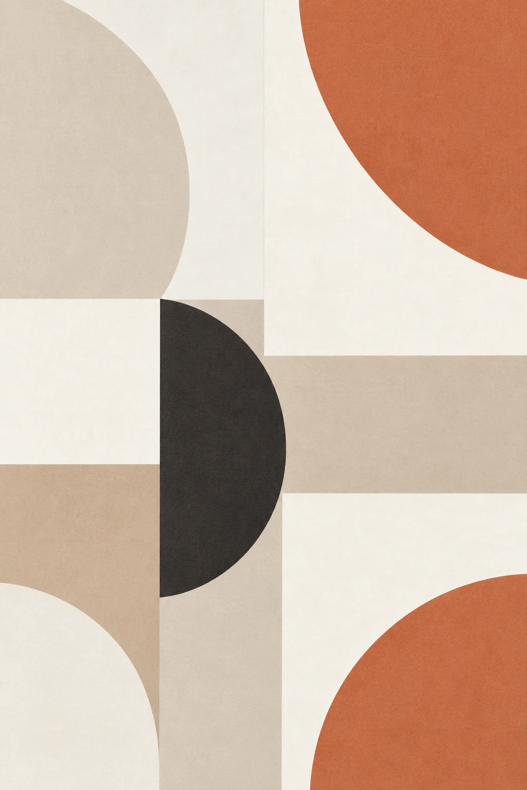 Rust and Charcoal Geometric Fields