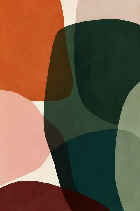 Rust, Green and Blush Colour Fields