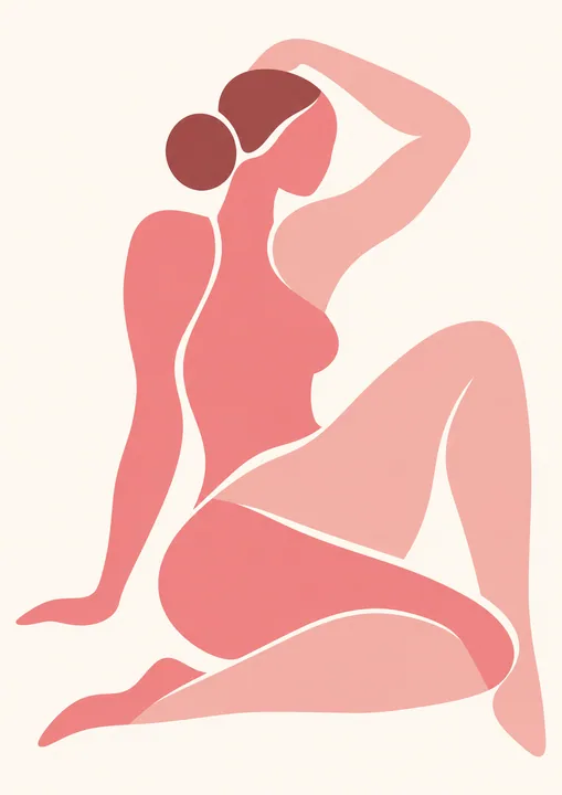 Seated Figure in Rose