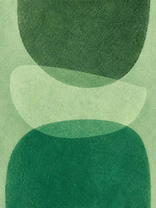 Soft Green Horizontal Forms