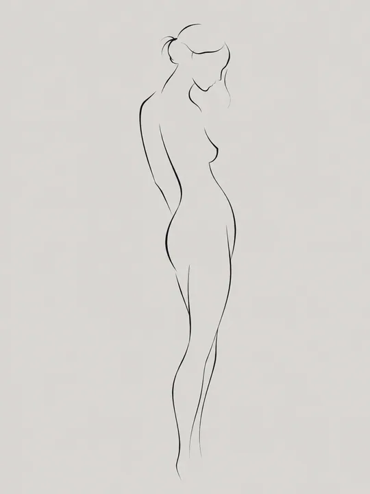 Standing Figure in Fine Line