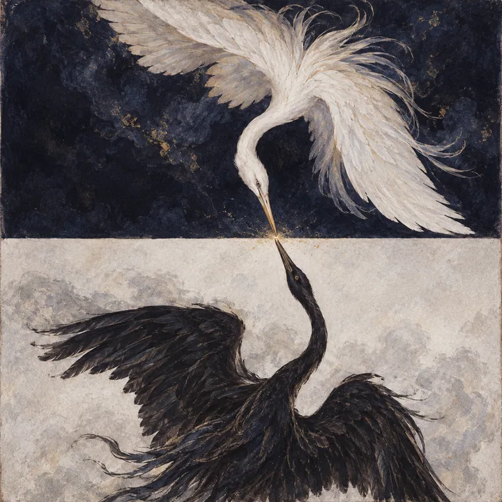 The Light and Shadow Swans