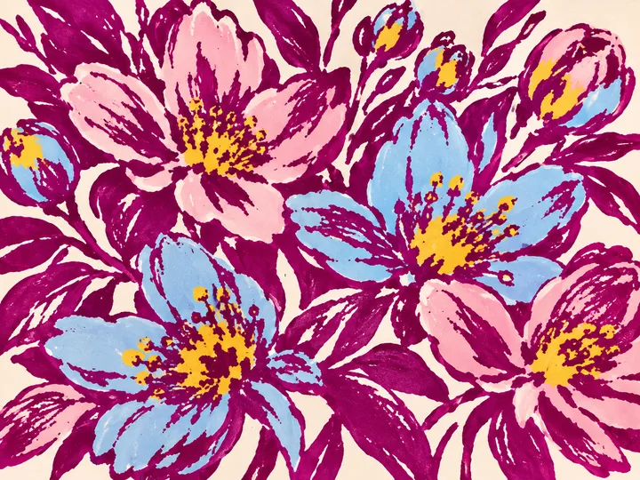 Tulips in a Garden Pattern