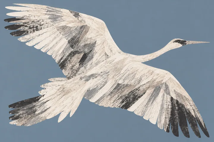 White Heron in Flight