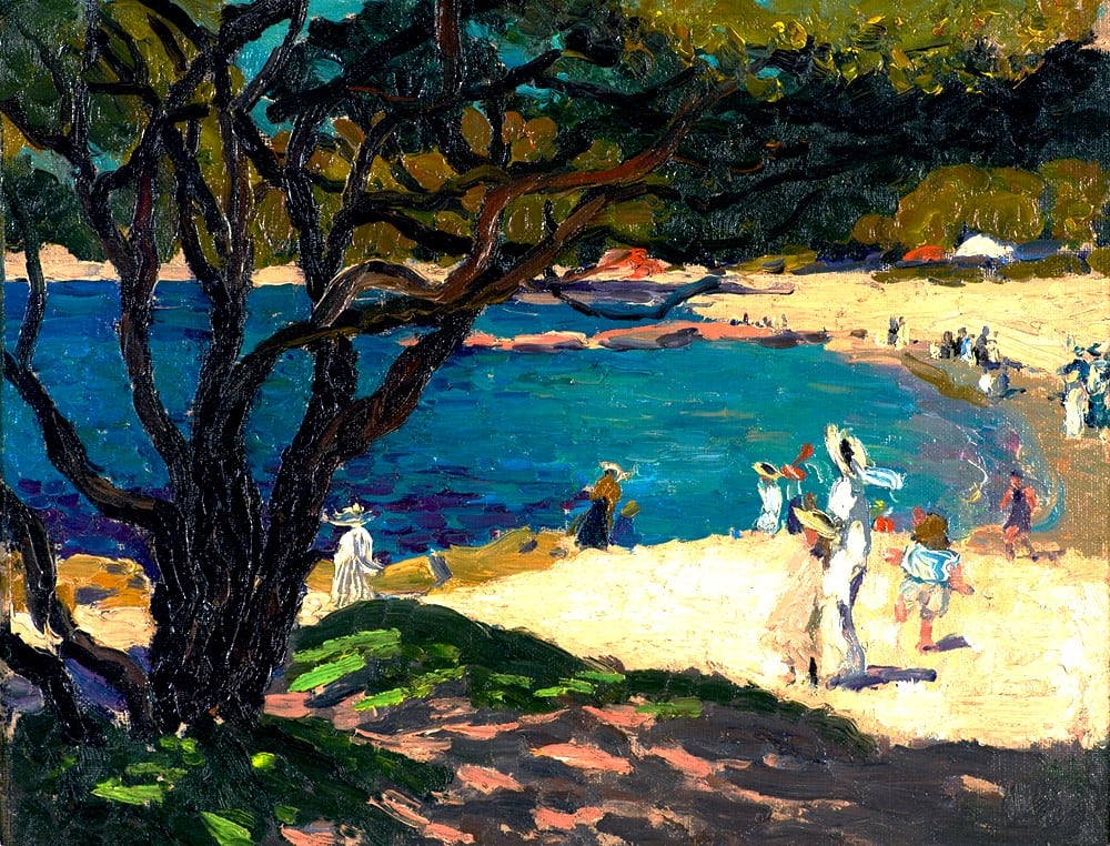 On Balmoral Beach, Sydney by Ethel Carrick Fox, 1913 — digital art print download