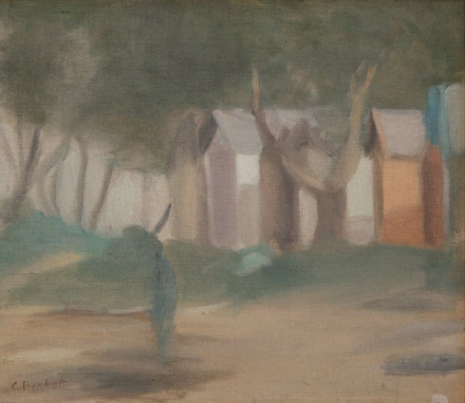 38 Bathing Boxes by Clarice Beckett, 1934 — digital art print download