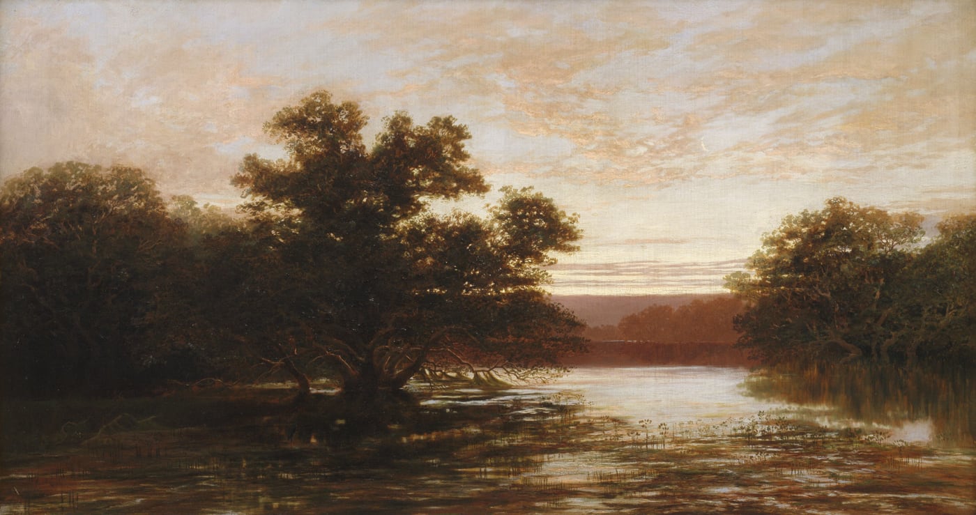 An Australian mangrove, ebb tide by William Charles Piguenit, 1885 — digital art print download