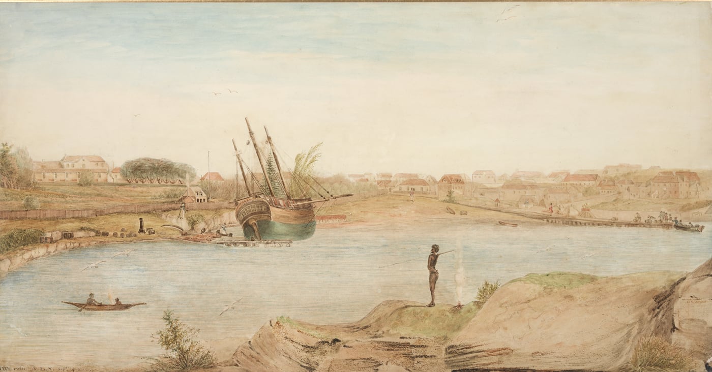 Sydney Cove, Port Jackson, 4 September 1808 by John Lewin, 1808 — digital art print download