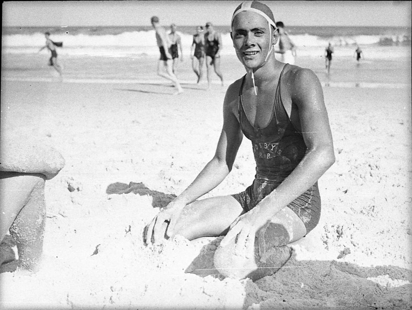 Surf carnival at Bondi Beach — view 1 by Sam Hood — digital art print download