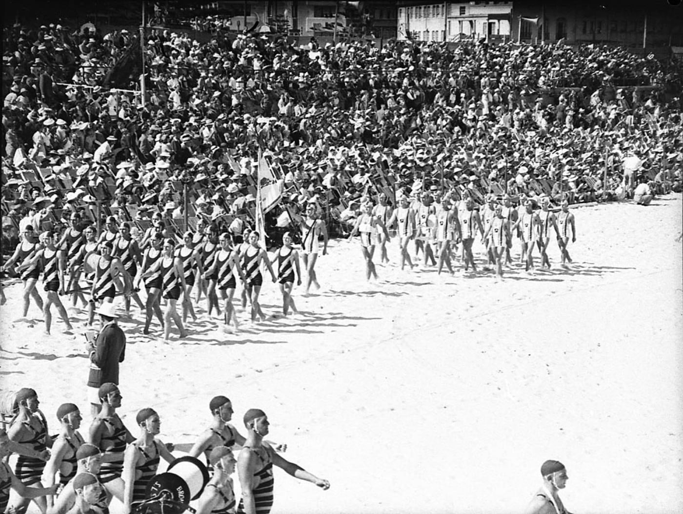 Surf carnival at Bondi Beach — view 2 by Sam Hood — digital art print download