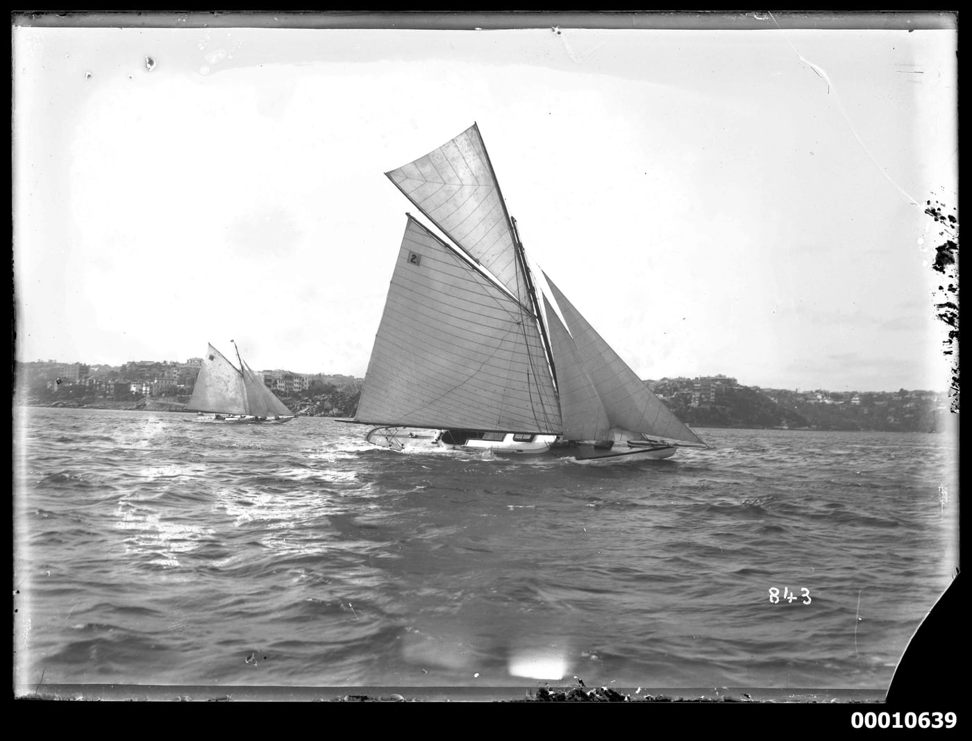 Yacht on Sydney Harbour by William Hall collection — digital art print download
