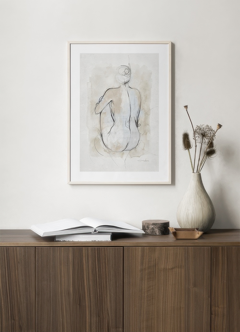 Abstract Body Sketch No1 Print