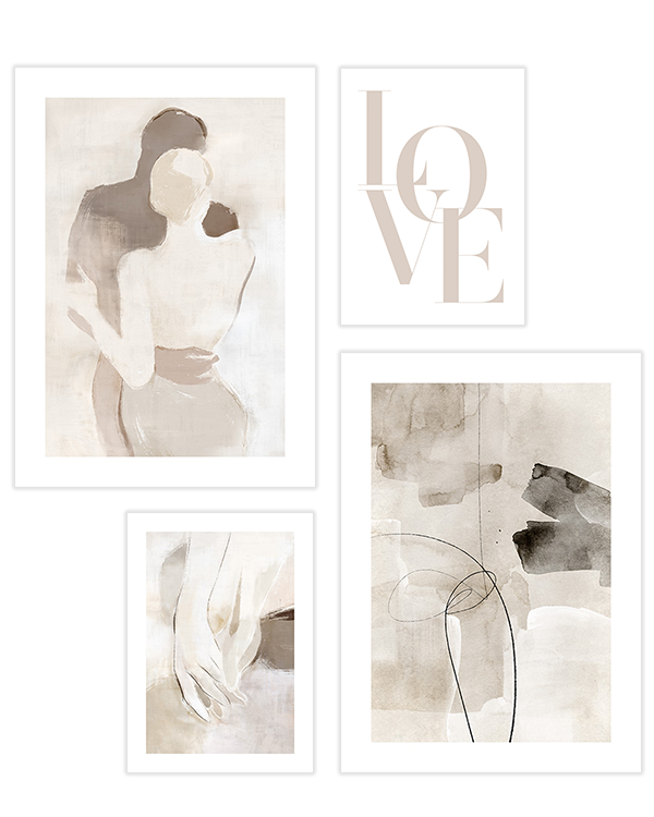 Beige Abstract Poster Pack