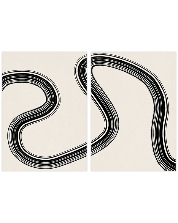 Black Curve Duo Poster pack