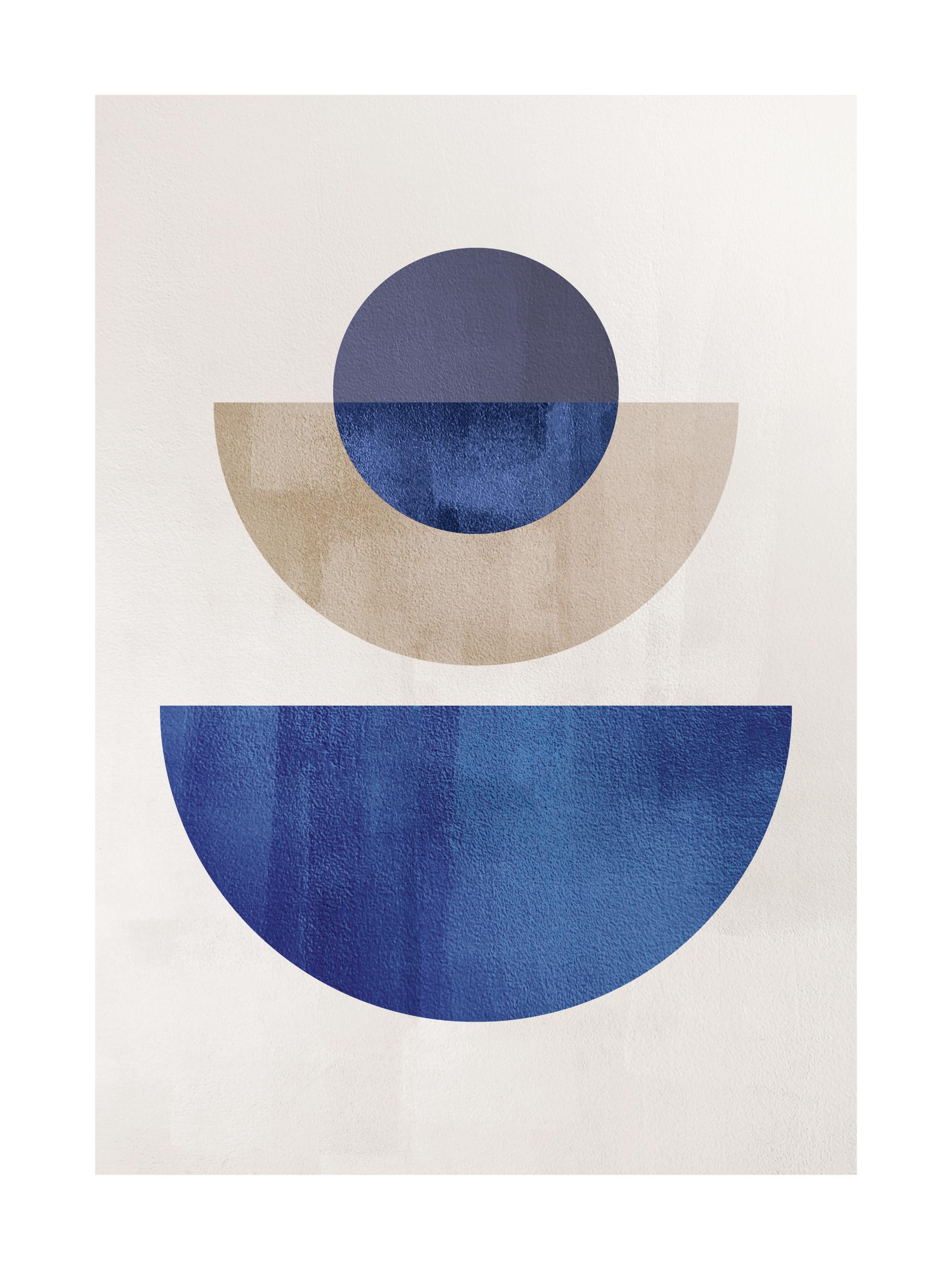 Blue Geometric Print