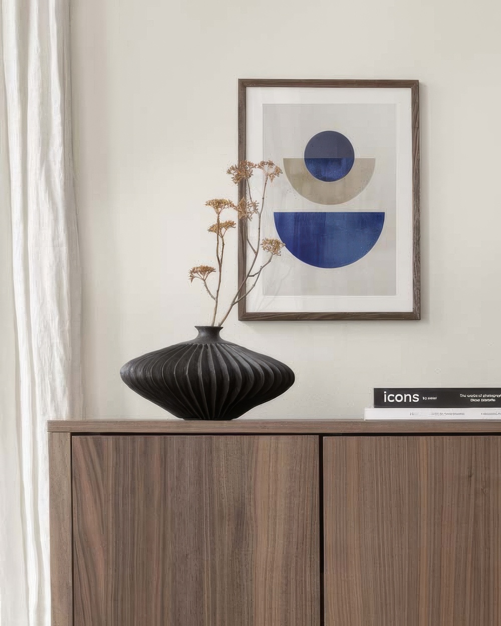 Blue Geometric Print